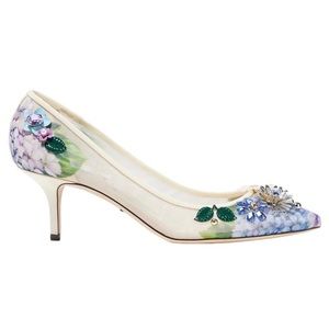 Dolce & Gabbana Hydrangea Crystal Embellished Pump